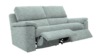 3 Seater Double Power Recliner Sofa. Graphene Teal - Grade A015