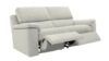 3 Seater Double Power Recliner Sofa. Stingray Platinum - Grade A123