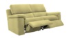 3 Seater Double Power Recliner Sofa. Plush Celery - Grade A906