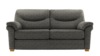 3 Seater Sofa With Show Wood. Waffle Slate - Grade B926