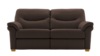 3 Seater Sofa With Show Wood. Capri Chocolate - Grade P200