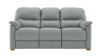 3 Seater Sofa With Show Wood. Cambridge Grey - Leather L842