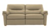 3 Seater Sofa With Show Wood. Cambridge Plaster - Leather L844