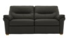 3 Seater Sofa With Show Wood. Cambridge Buffalo Leather - L850