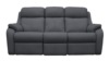 3 Seater Sofa. Cambridge Petrol Blue - Leather L852