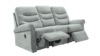3 Seater Double Power Recliner Sofa. Farrow Ice - Grade W066