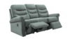 3 Seater Double Power Recliner Sofa. Heron Mist - Grade W070