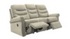 3 Seater Double Power Recliner Sofa. Soft Sand - Grade W095