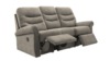 3 Seater Double Power Recliner Sofa. Coral Mink - Grade W101