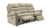 3 Seater Double Power Recliner Sofa. Coral Biscuit - Grade W102