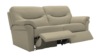 3 Seater Power Double Recliner Sofa. Capri Stone - Grade P231