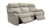 3 Seater Power Recliner Curved Sofa With Usb. Graphene Earth - Grade A016