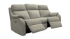 3 Seater Power Recliner Curved Sofa With Usb. Sea Stone - Grade A721