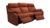3 Seater Power Recliner Curved Sofa With Usb. Plush Umber - Grade A903