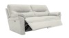 3 Seater Power Recliner Sofa. Waffle Taupe - Grade B920