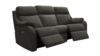 3 Seater Power Recliner Curved Sofa. Cambridge Buffalo - Leather L850